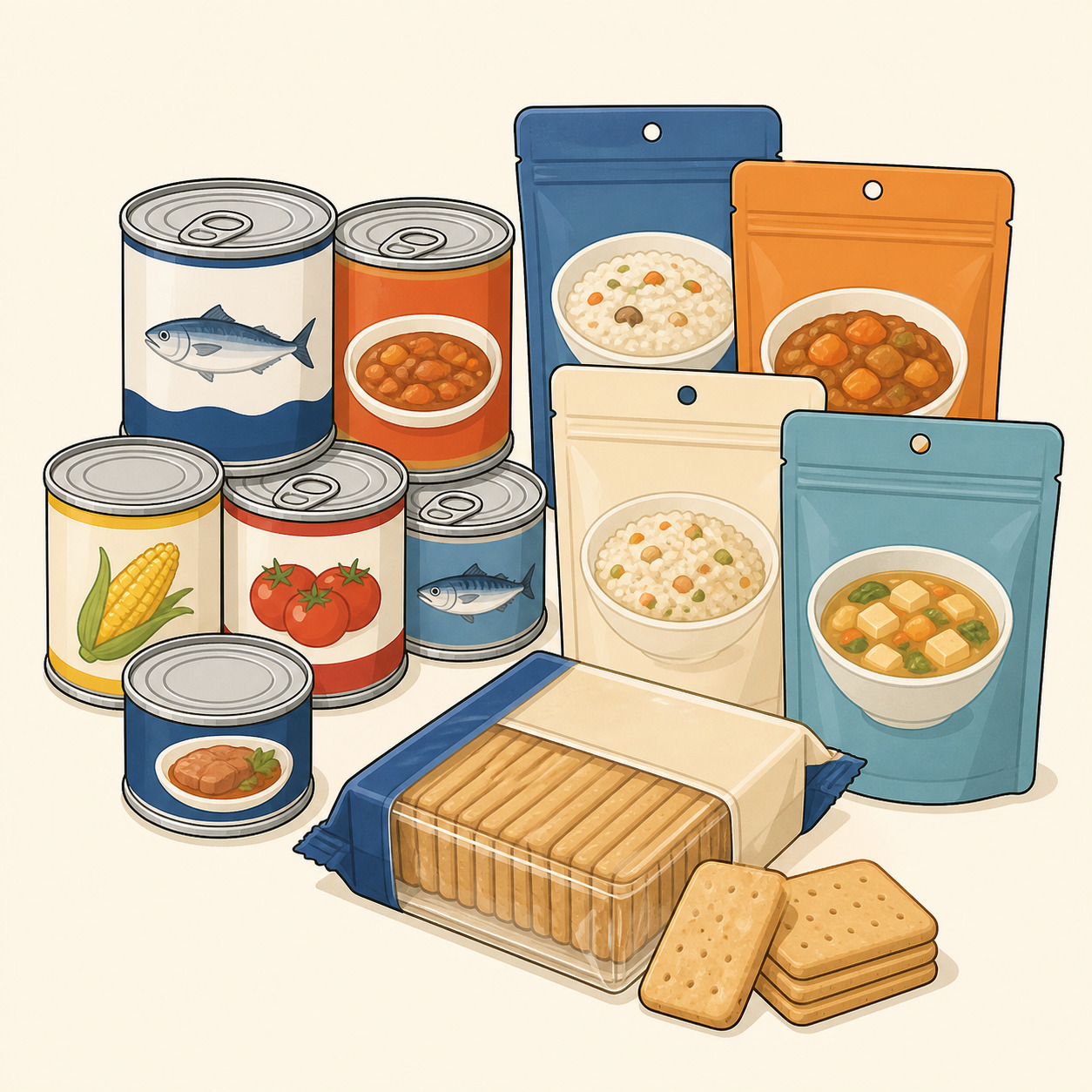 保存食のイラスト